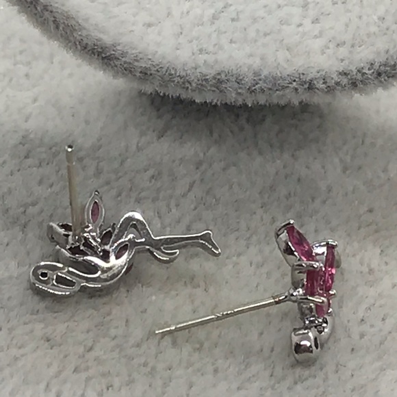 Pink Flamingo Stud Earrings - Picture 5 of 6